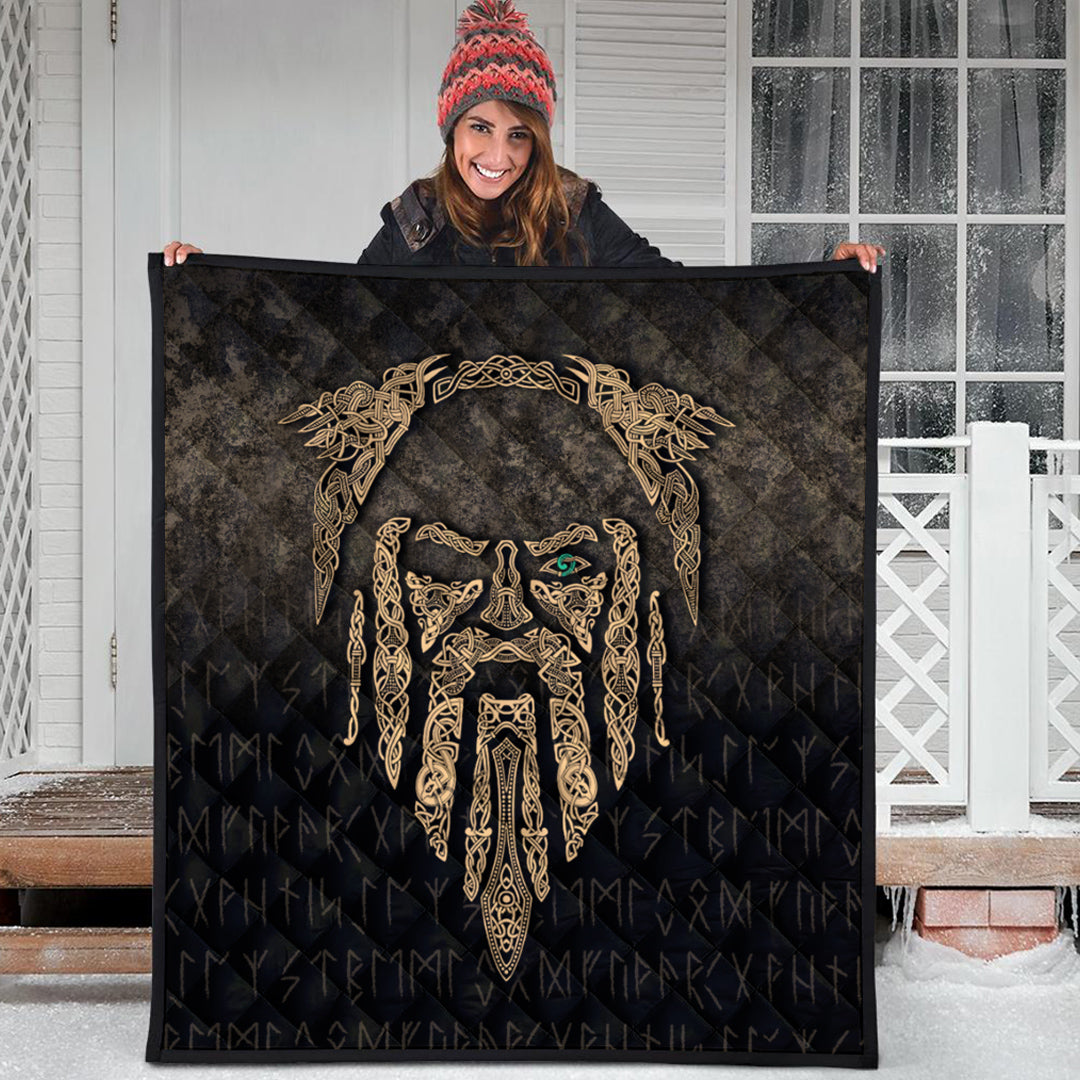 Viking Quilt - Eye of Odin - Gold Version Quilt RLT12 - Wonder Print Shop