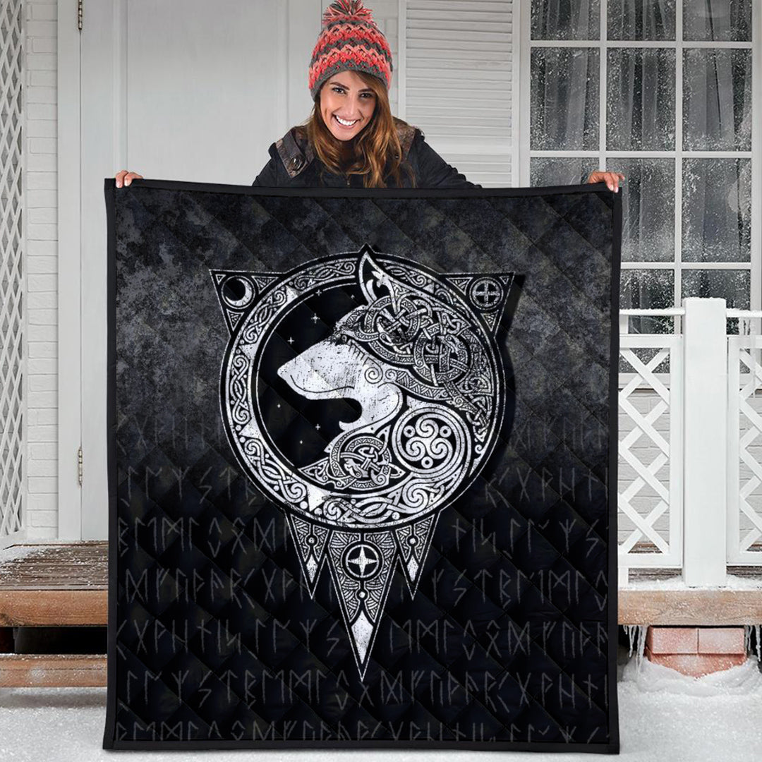 Viking Quilt - Viking Norse Wolf Quilt RLT12 - Wonder Print Shop