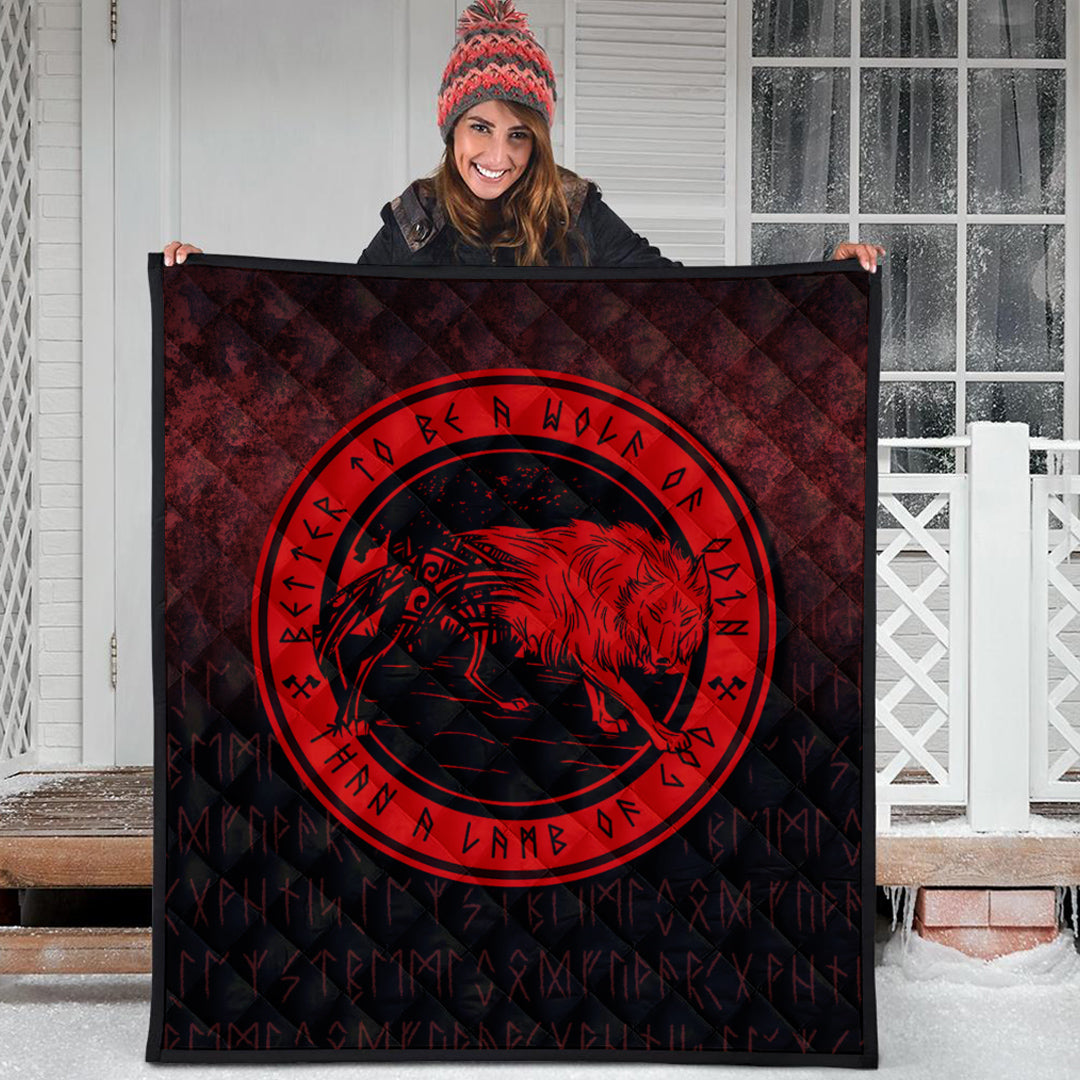 Wonder Print Shop Quilt - Wolf Of Odin - Red Version Quilt RLT12 - Wonder Print Shop