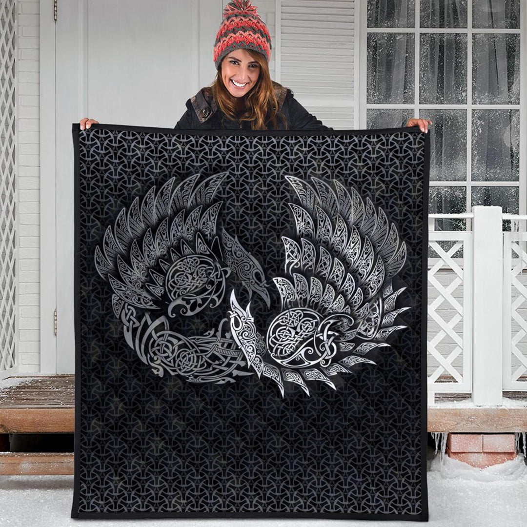 Viking Quilt - Ragnarok Huginn Muninn - Special Version Quilt RLT12 - Wonder Print Shop