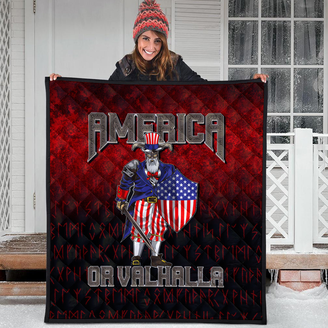 Viking Quilt - America Or Valhalla Quilt RLT12 - Wonder Print Shop