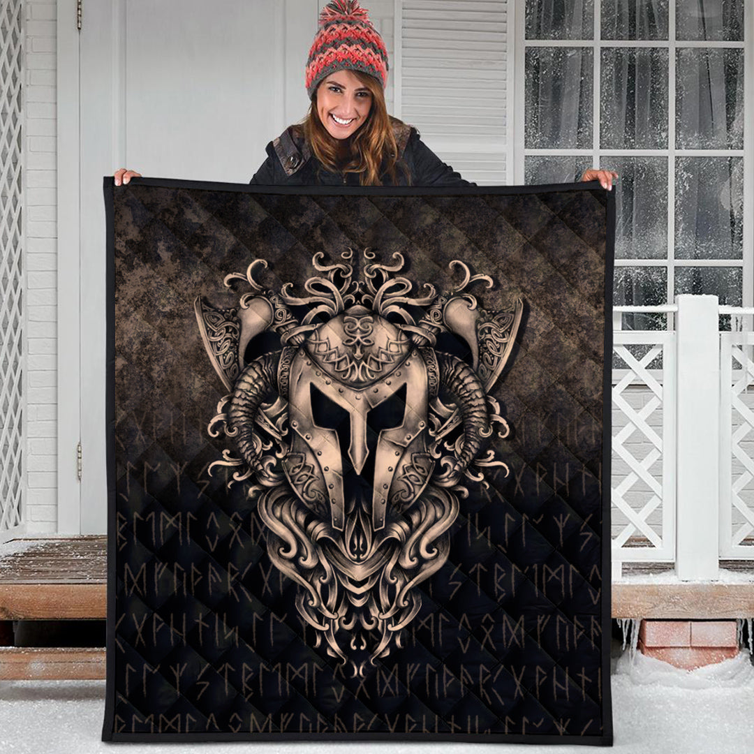 Viking Quilt - The Armor Of Viking - Gold Version Quilt RLT12 - Wonder Print Shop