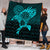 Viking Quilt - Raven Vegvisir Tattoo - Cyan Version Quilt RLT12 - Wonder Print Shop