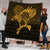 Viking Quilt - Raven Vegvisir Tattoo - Gold Version Quilt RLT12 - Wonder Print Shop