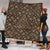 Viking Quilt - Triquetra and Runic Alphabet Wood and Gold Quilt RLT12 - Wonder Print Shop