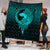 Viking Quilt - Viking Norse Wolf - Cyan Version Quilt RLT12 - Wonder Print Shop