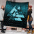 Viking Quilt - Huginn Muninn Ravens from Odin Viking - Cyan Version Quilt RLT12 - Wonder Print Shop
