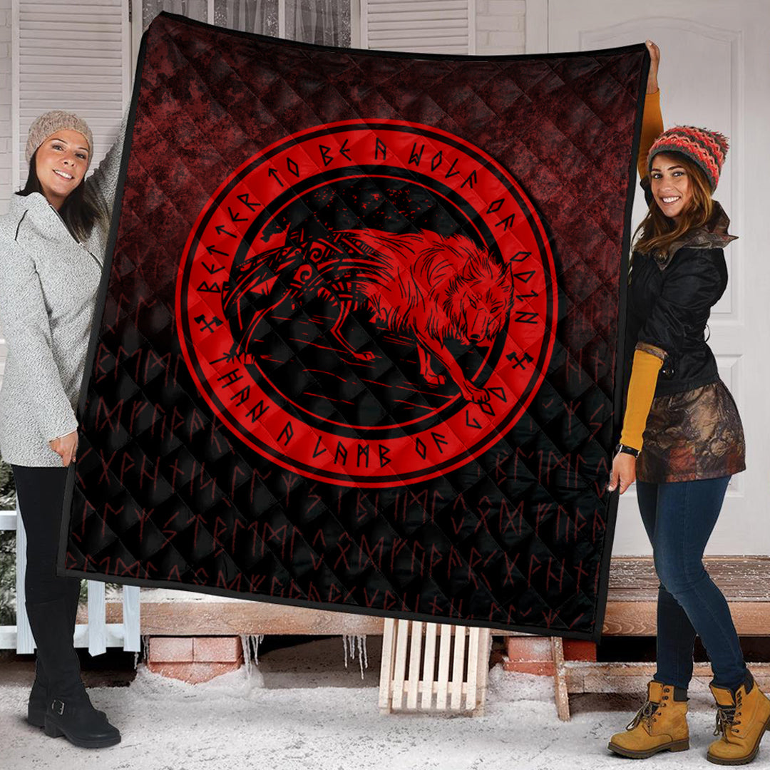 Wonder Print Shop Quilt - Wolf Of Odin - Red Version Quilt RLT12 - Wonder Print Shop