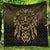 Viking Quilt - Viking God Odin Allfather In Asgard Raven God - Gold Version Quilt RLT12 - Wonder Print Shop