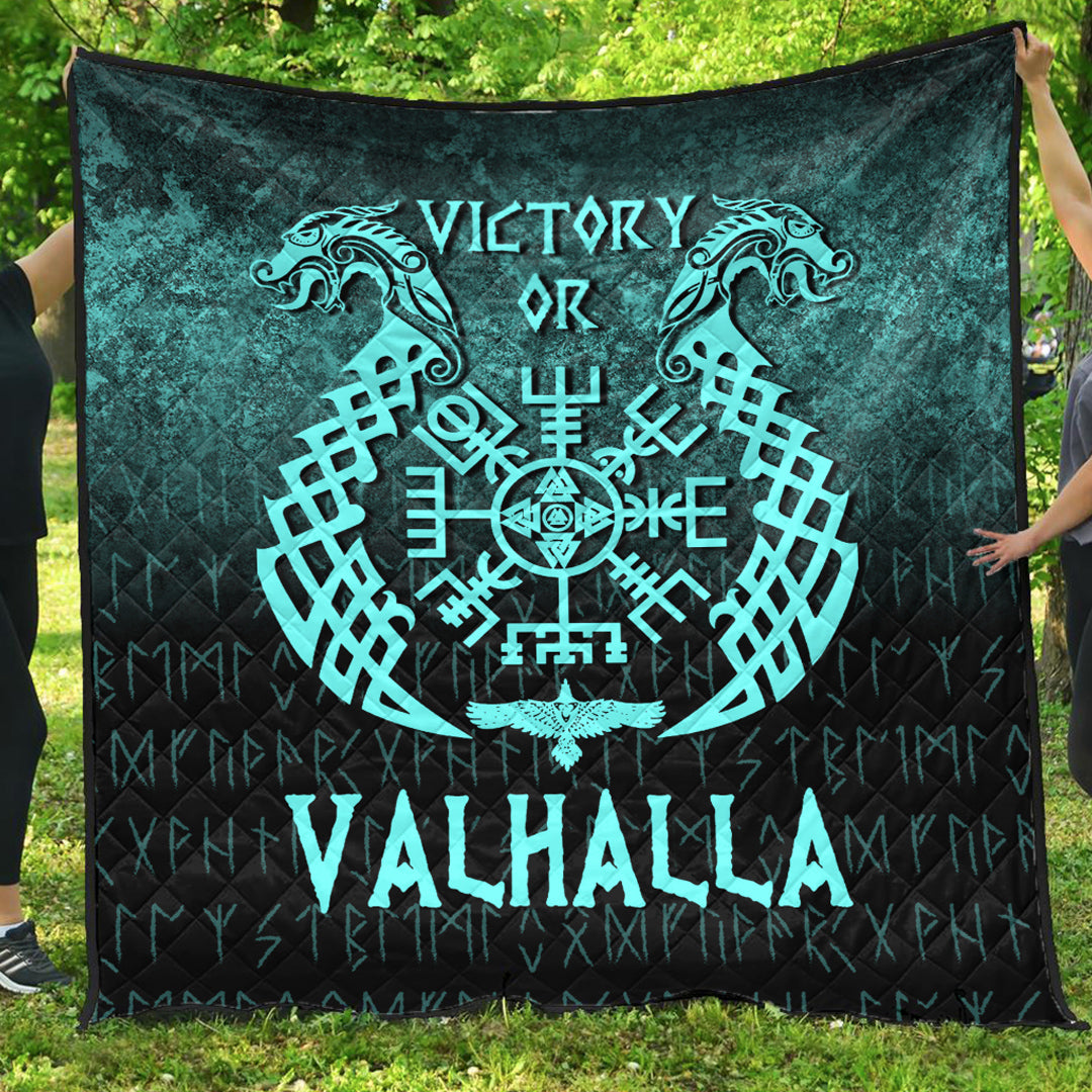 Wonder Print Shop Quilt - Victory or Valhalla - Cyan Version Quilt RLT12 - Wonder Print Shop