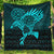 Viking Quilt - Raven Vegvisir Tattoo - Cyan Version Quilt RLT12 - Wonder Print Shop