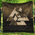 Viking Quilt - Huginn Muninn Ravens from Odin Viking - Gold Version Quilt RLT12 - Wonder Print Shop