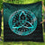 Viking Quilt - Vegvisir Nordic Viking Rune - Cyan Version Quilt RLT12 - Wonder Print Shop