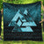 Viking Quilt - Huginn Muninn Ravens from Odin Viking - Cyan Version Quilt RLT12 - Wonder Print Shop