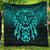 Viking Quilt - Viking God Odin Allfather In Asgard Raven God - Cyan Version Quilt RLT12 - Wonder Print Shop