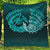 Viking Quilt - Ragnarok Huginn Muninn - Cyan Version Quilt RLT12 - Wonder Print Shop