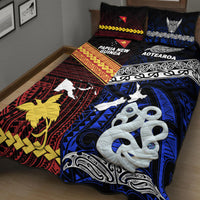 New Zealand and Papua New Guinea Quilt Bed Set Together Blue LT8 - Wonder Print Shop