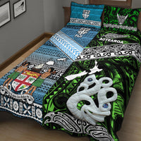 New Zealand and Fiji Quilt Bed Set Together Green LT8 - Wonder Print Shop