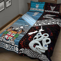 New Zealand and Fiji Quilt Bed Set Together Red LT8 - Wonder Print Shop