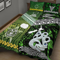 New Zealand and Cook Islands Quilt Bed Set Together Green LT8 - Wonder Print Shop