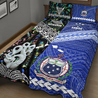 New Zealand and Samoa Quilt Bed Set Together Paua Shell LT8 - Wonder Print Shop