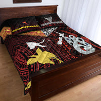 New Zealand and Papua New Guinea Quilt Bed Set Together Red LT8 - Wonder Print Shop
