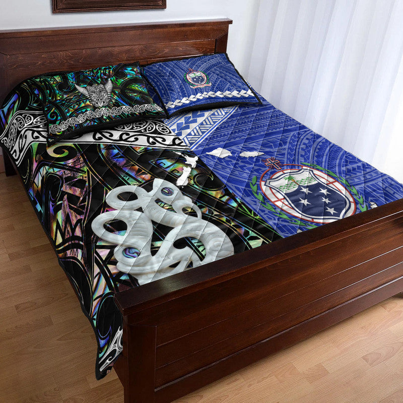 New Zealand and Samoa Quilt Bed Set Together Paua Shell LT8 - Wonder Print Shop