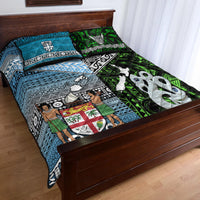 New Zealand and Fiji Quilt Bed Set Together Green LT8 - Wonder Print Shop