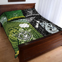 New Zealand and Cook Islands Quilt Bed Set Together Black LT8 - Wonder Print Shop