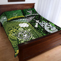New Zealand and Cook Islands Quilt Bed Set Together Green LT8 - Wonder Print Shop