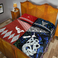 New Zealand and Tonga Quilt Bed Set Together Blue LT8 - Wonder Print Shop