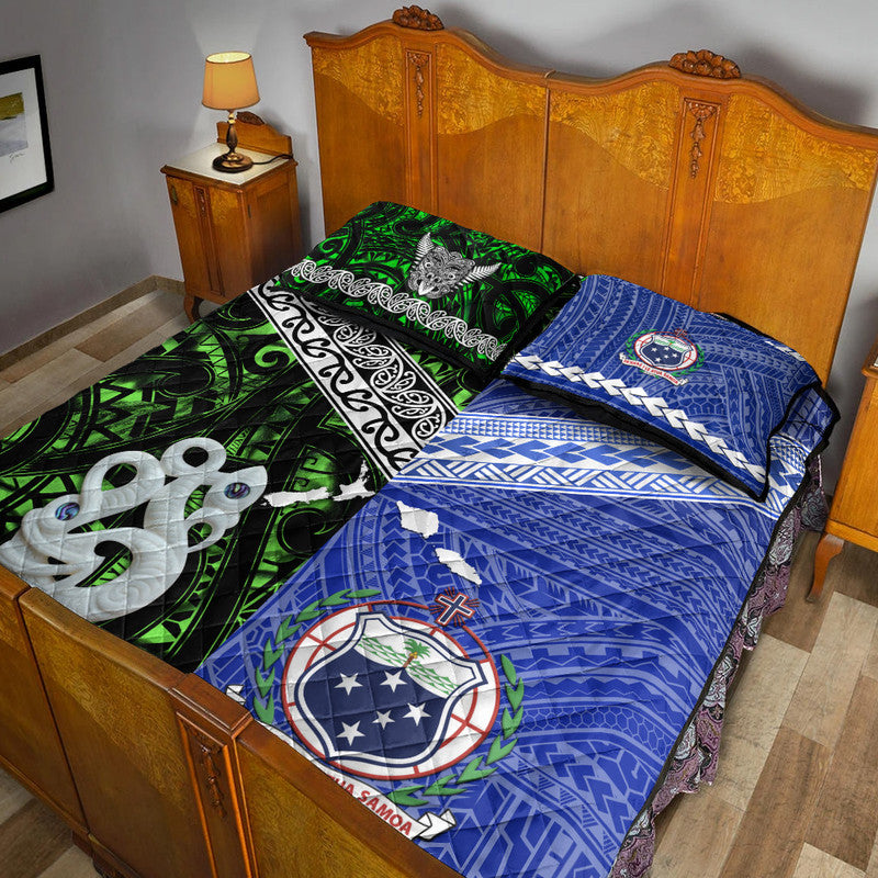 New Zealand and Samoa Quilt Bed Set Together Green LT8 - Wonder Print Shop
