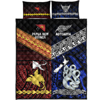 New Zealand and Papua New Guinea Quilt Bed Set Together Blue LT8 - Wonder Print Shop