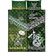 New Zealand and Cook Islands Quilt Bed Set Together Green LT8 - Wonder Print Shop