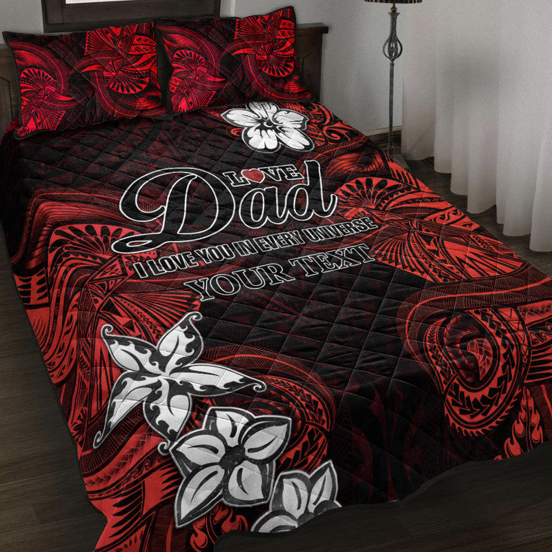 custom-personalised-polynesian-fathers-day-quilt-bed-set-i-love-you-in-every-universe-red