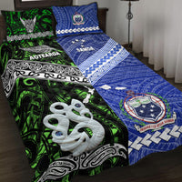 New Zealand and Samoa Quilt Bed Set Together Green LT8 - Wonder Print Shop