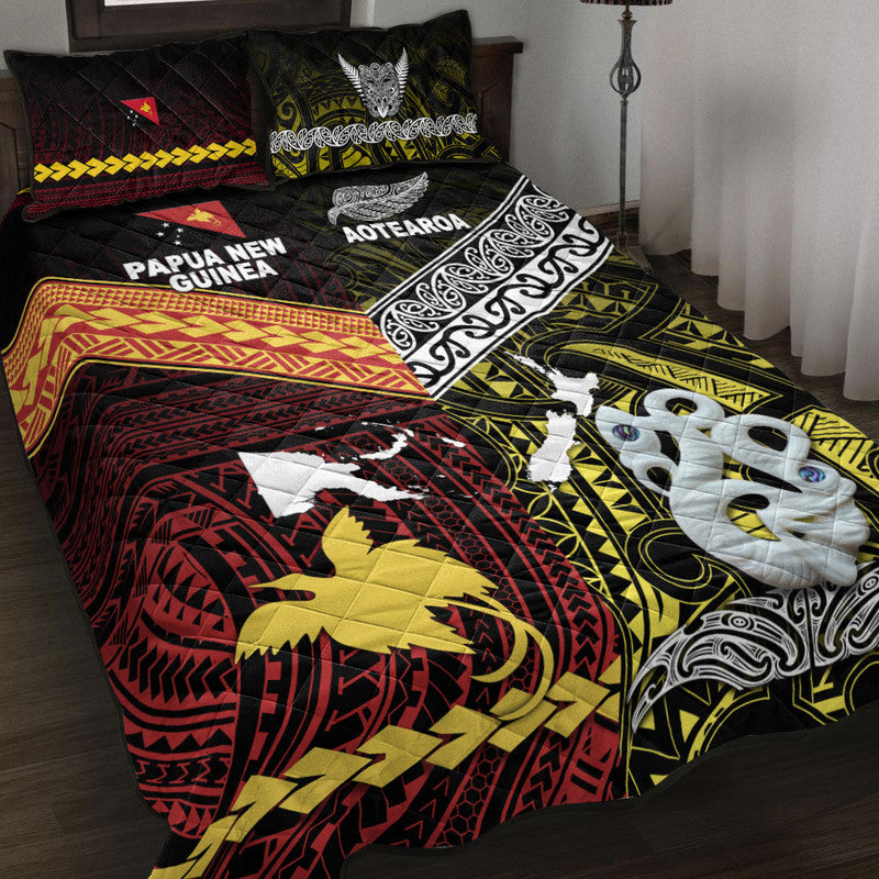 New Zealand and Papua New Guinea Quilt Bed Set Together Yellow LT8 - Wonder Print Shop