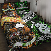 New Zealand Maori Aotearoa and Australia Aboriginal Quilt Bed Set Together Green LT8 - Wonder Print Shop
