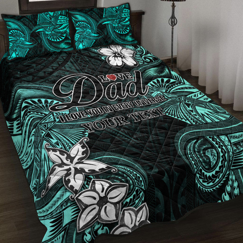 custom-personalised-polynesian-fathers-day-quilt-bed-set-i-love-you-in-every-universe-turquoise