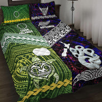 New Zealand and Cook Islands Quilt Bed Set Together Purple LT8 - Wonder Print Shop