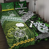 New Zealand and Cook Islands Quilt Bed Set Together Green LT8 - Wonder Print Shop