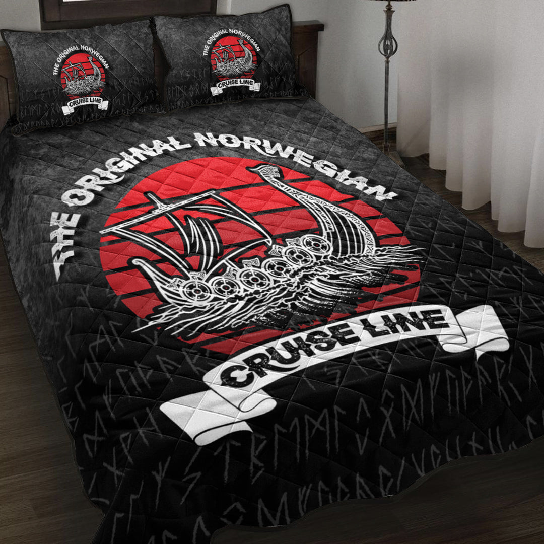 Viking Quilt Bed Set - The Original Norwegian Cruise Line Quilt Bed Set RLT12 - Wonder Print Shop