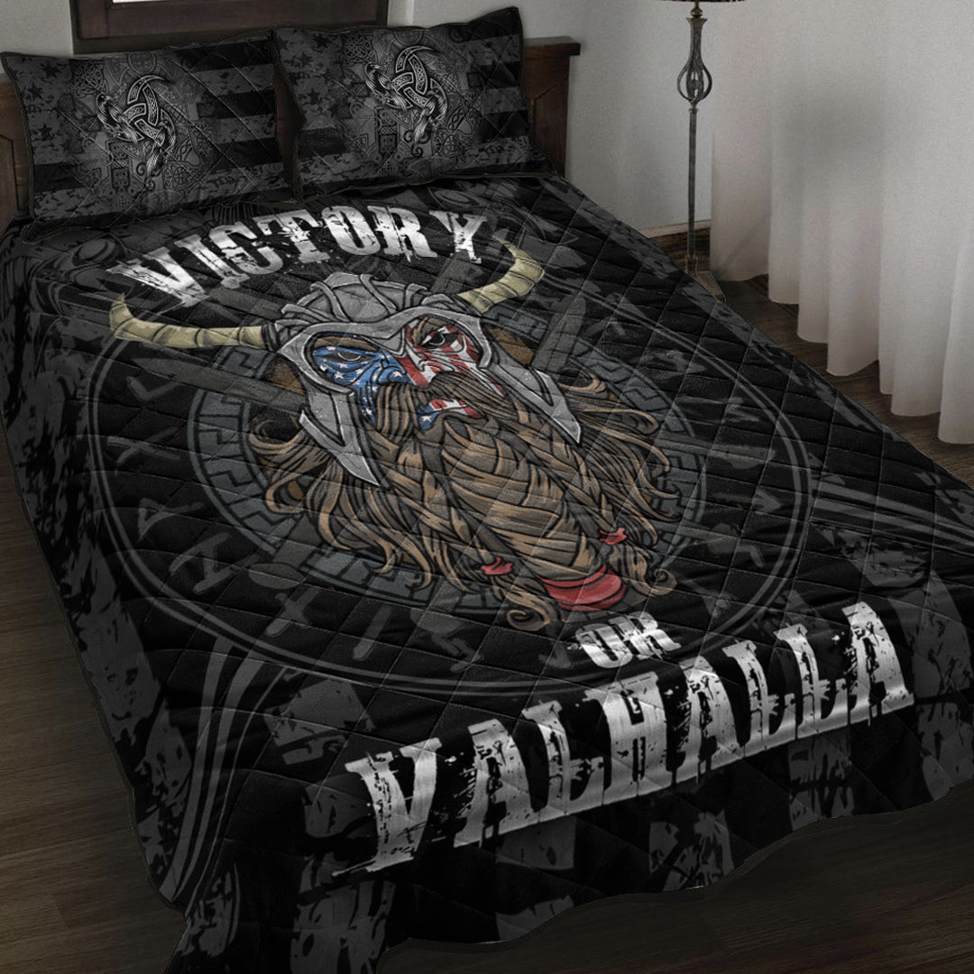 Viking Quilt Bed Set - Victory or Valhalla Quilt Bed Set RLT12 - Wonder Print Shop
