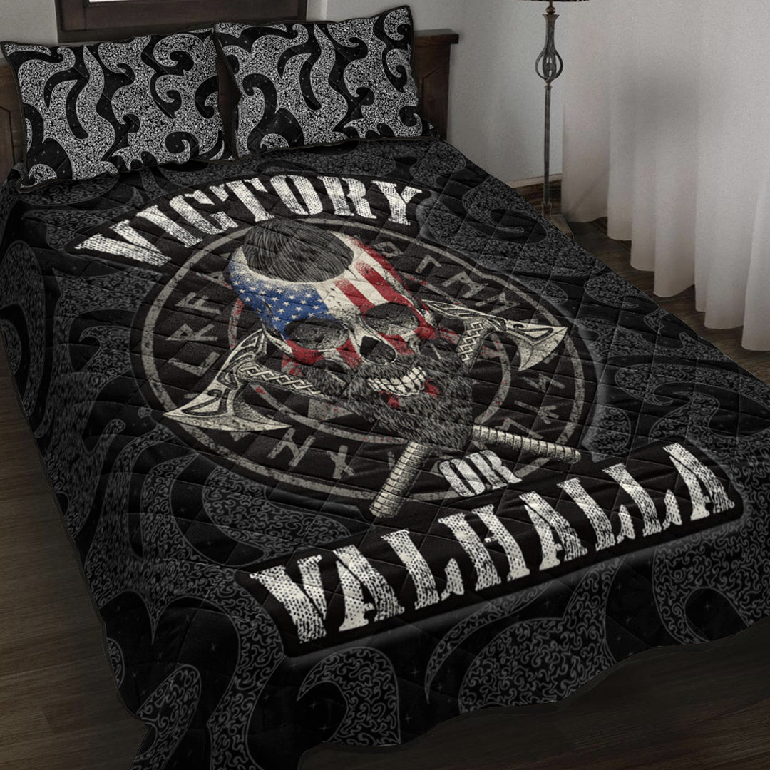 Viking Quilt Bed Set - Victory or Valhalla - Special Version Quilt Bed Set RLT12 - Wonder Print Shop