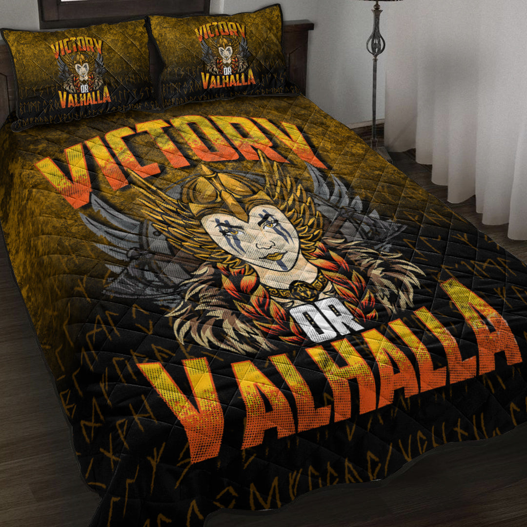 Viking Quilt Bed Set - Victory or Valhalla Quilt Bed Set RLT12 - Wonder Print Shop