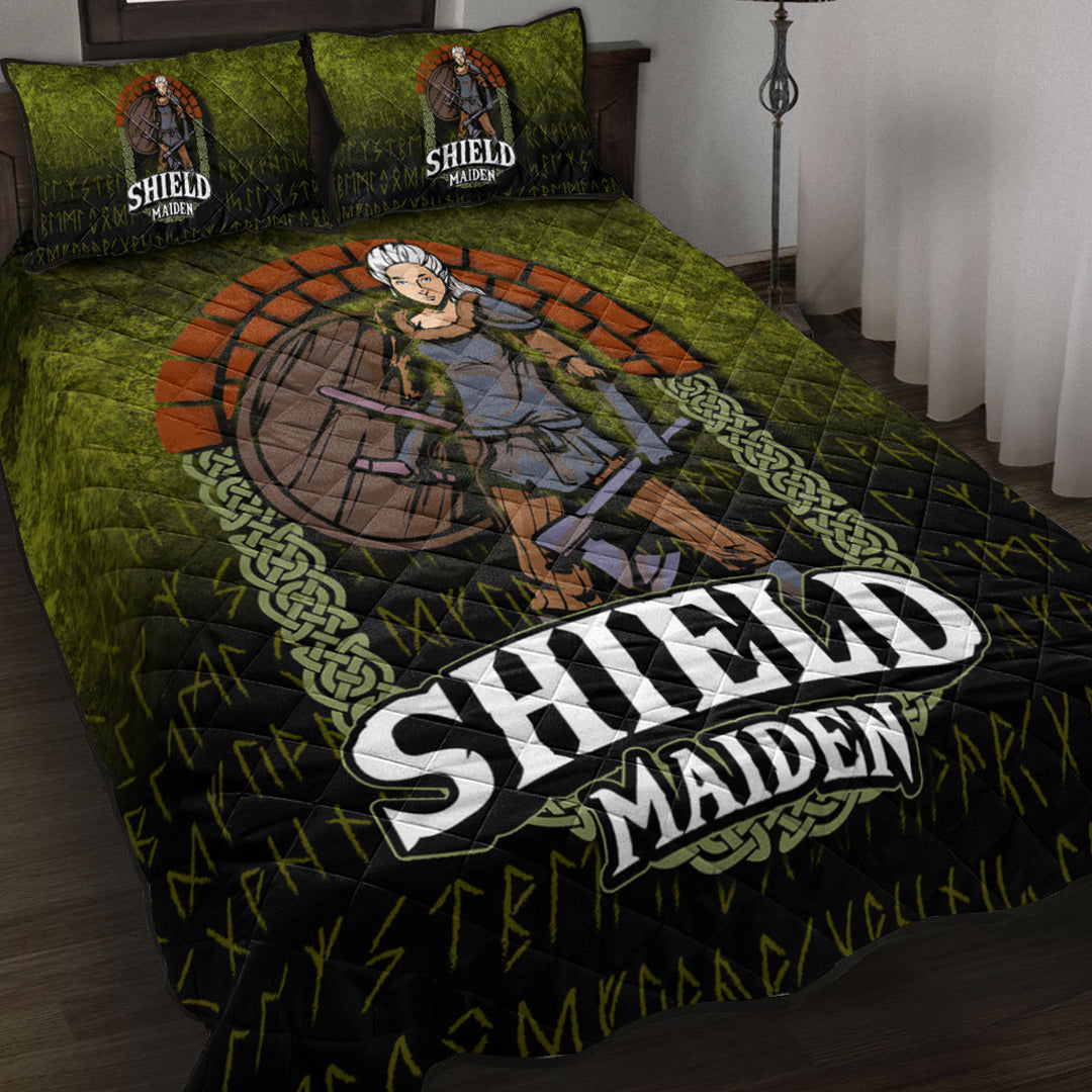 Viking Quilt Bed Set - ShieldMaiden Quilt Bed Set RLT12 - Wonder Print Shop