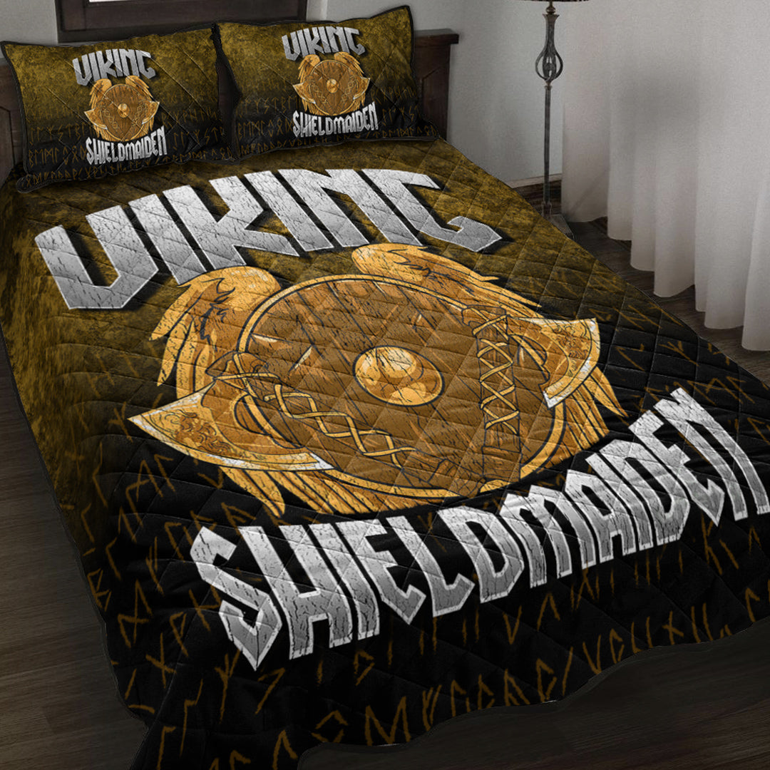 Viking Quilt Bed Set - ShieldMaiden Quilt Bed Set RLT12 - Wonder Print Shop