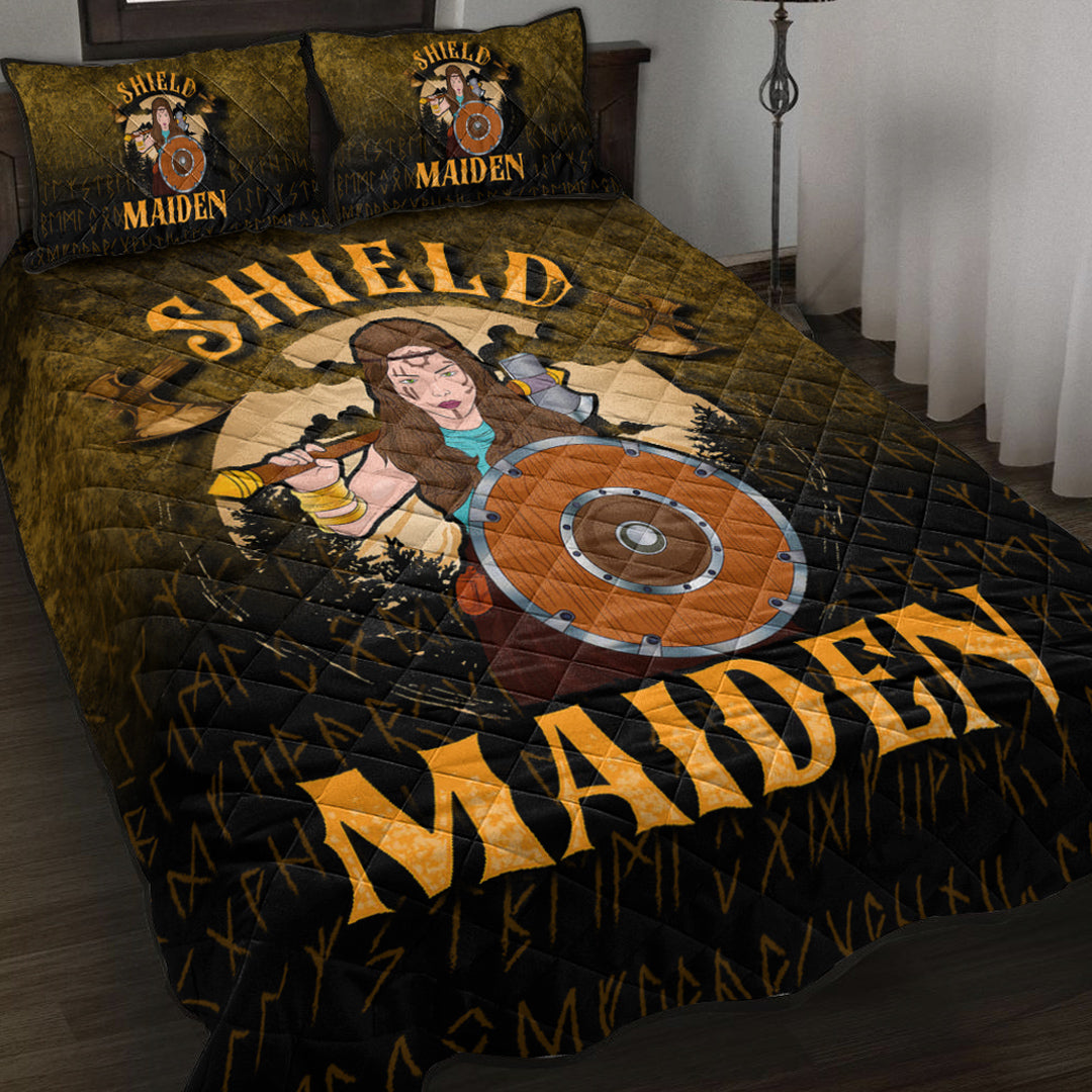 Viking Quilt Bed Set - ShieldMaiden Quilt Bed Set RLT12 - Wonder Print Shop