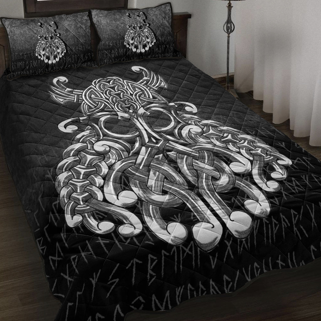 Viking Quilt Bed Set - Vikings Odin Valhalla Quilt Bed Set RLT12 - Wonder Print Shop