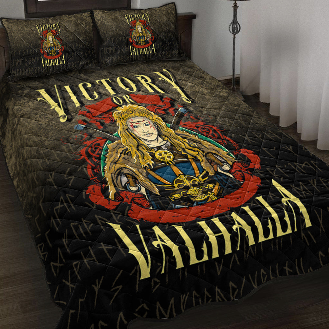 Wonder Print Shop Quilt Bed Set - Victory or Valhalla Quilt Bed Set RLT12 - Wonder Print Shop